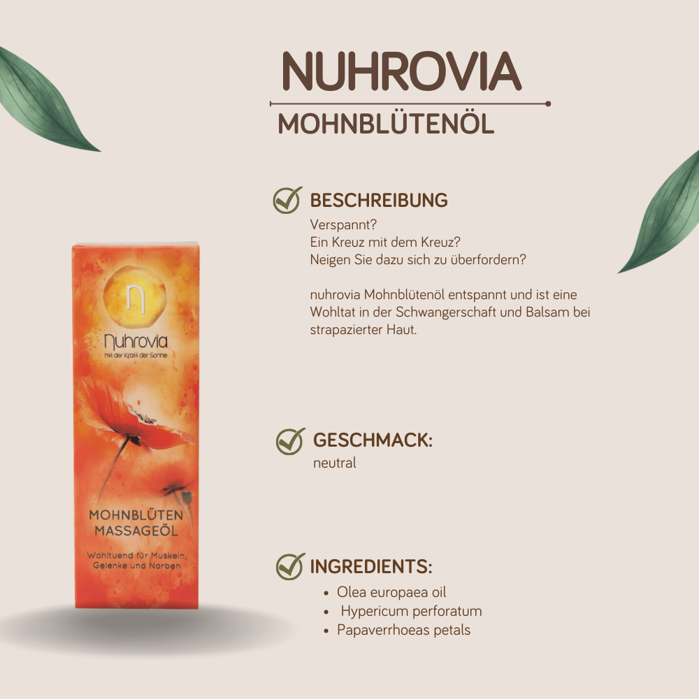 Bild von Mohnblütenöl 100ml, Nuhrovia - Helioenergetisch